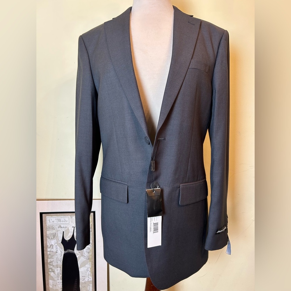 Alberto Cardinali Jacket Mens Size 38R 32W Gray Slim Fit NWT